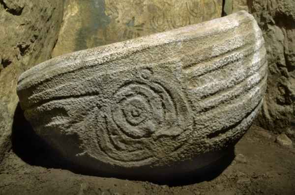 Stone Basin, East passage, Knowth Passage Tomb,  Co. Meath,  Ireland