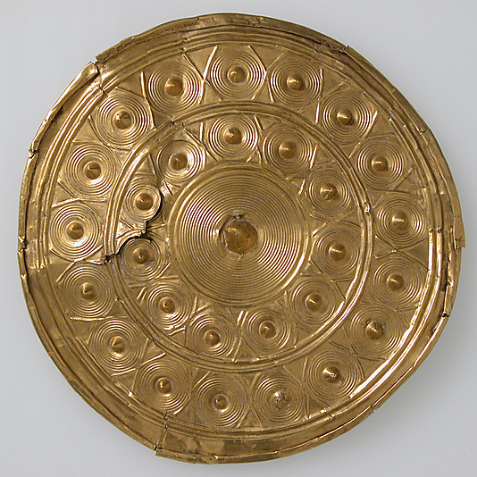 Bronze age gold ear spool
