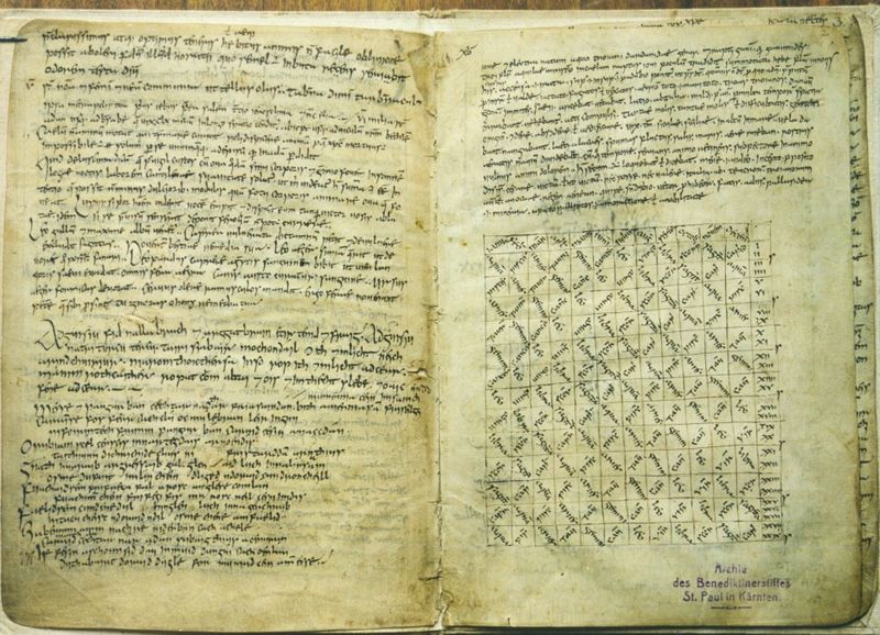The original poem text in the Reichenau Primer