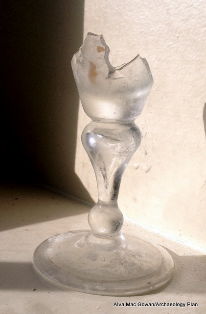 A lead crystal goblet